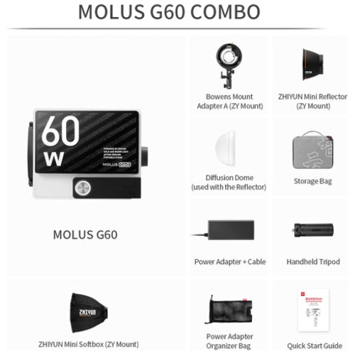 Led Zhiyun Molus G60 Bi-color Combo Kit