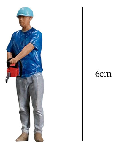2pcs 3d Impreso 1: 32 Labor Workers Miniaturas Resina