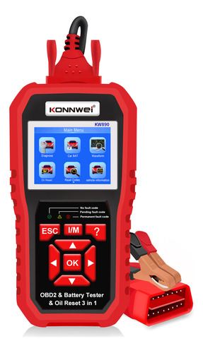 Escáner Profesional Kw890 Obdii + Probador De Baterías + R