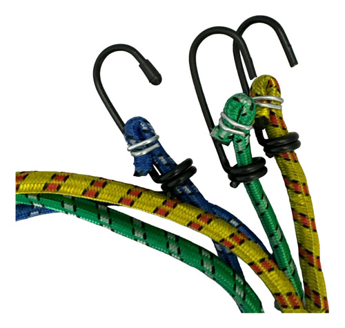 Set 3 Tensores Elastico Gancho Soga De Equipaje Auto