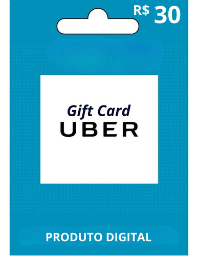 Gift Card Uber 30 Reais