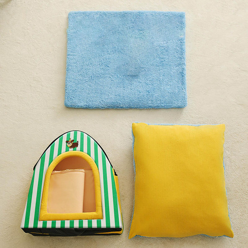 Casa Cálida Semicerrada Para Mascotas, Cama Para Dormir M