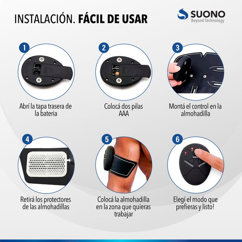 Imagen 4 de 10 de Electrodo Abdominales Y Brazos Estimulador Muscular Gym