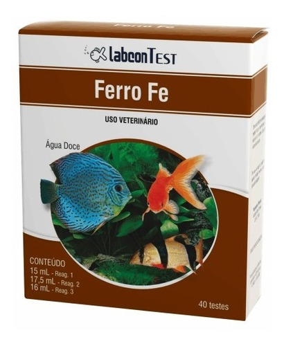 Labcon Teste Ferro Fe 40 Testes - Aquário Plantado Plantas