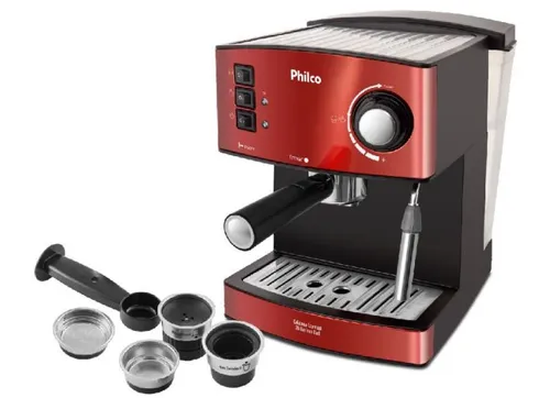 Cafeteira Expresso Philco 20 Bar Inox Red Pcf24 Cor Vermelho