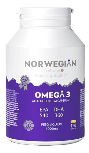 Ômega 3 Norwegian - Sem Sabor E Sem Odor 120 Cápsulas