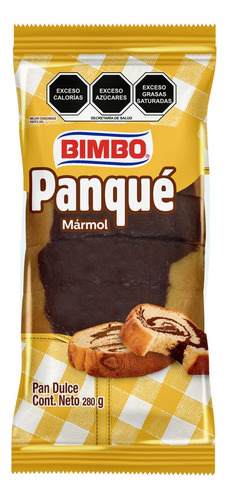 3 Pzs Bimbo Panque Marmoleado 280gr