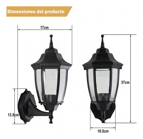 Foco Mural Hexagonal Zt-302, 127v, Sin Spotlights