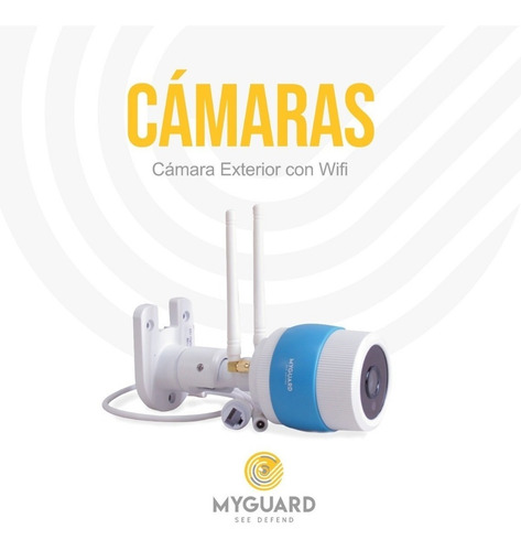 Myguard Camara Exterior Wifi Infrarrojo Con Sd De 16 Gb