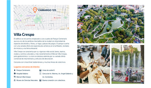Departamento Monoambiente En Camargo 125, Barrio Villa Crespo, En Venta En Pozo 2025-2026