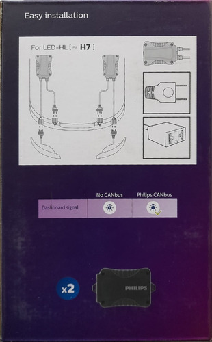 Imagen 2 de 3 de Eliminador Error Led Adaptador Canbus H7 Philips