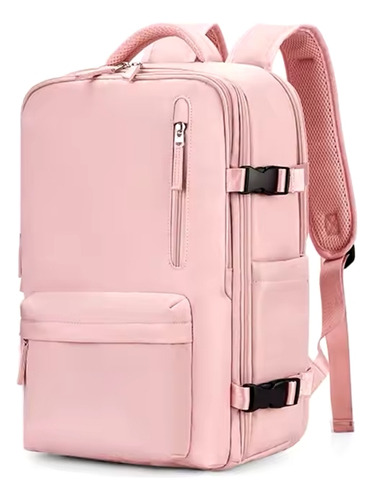 Mochila Urbana Impermeable Cabina Avion Equipaje Carry On Mochila Viajera Viral Usb Unisex Color Rosa