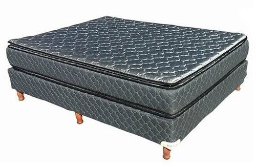 Imagen 2 de 8 de Sommier Con Doble Pillow 2 Plazas Somier - Kudam