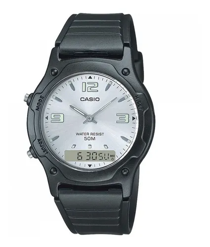 Reloj Casio Aw 49he Hombre Alarma Crono Sumergible 50m