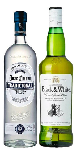 Tequila Jose Cuervo 950 Ml + Whisky Black And White 700 Ml