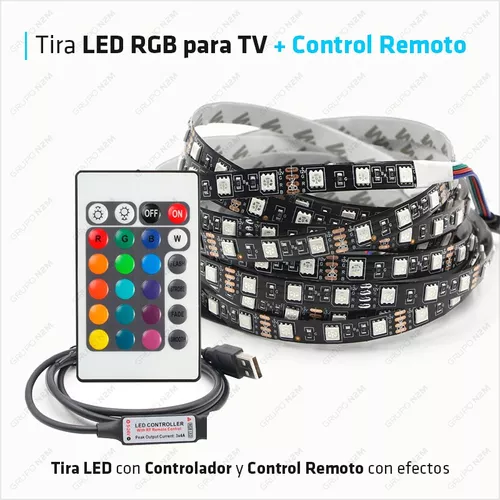 Tira Luz Led Rgb Usb 2m Tv Pc Control Rem Ext/int Tuning