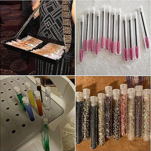 Tubos De Ensayo De Plástico 5ml 100 Piezas Con Accesorios