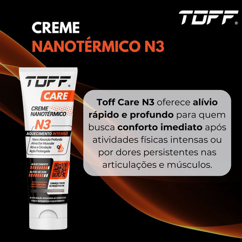 Toff Care N3 Creme Alívio Rapido Dor Muscular Ombro Joelho