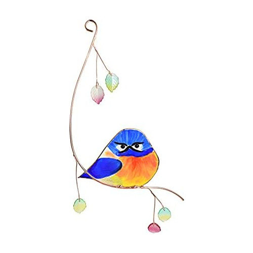 Grumpy Owl Stained Glass Suncatcher Bluebird Stained Gl...