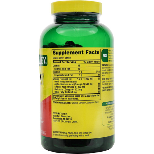 Suplemento Dietario Aceite De Linaza 1200mg 200 Cápsulas