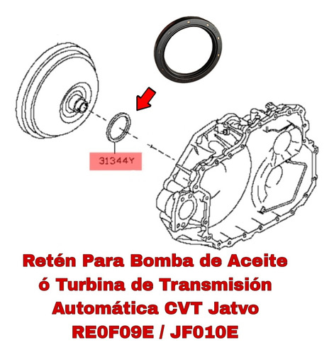 Reten Bomba D/aceite Ó Turbina T/automatica Quest 2011-2016