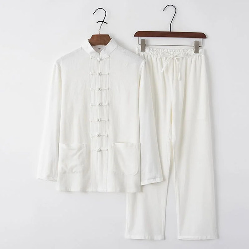 Conjunto De Pantalones Camiseros De Manga Larga De Algodón Y