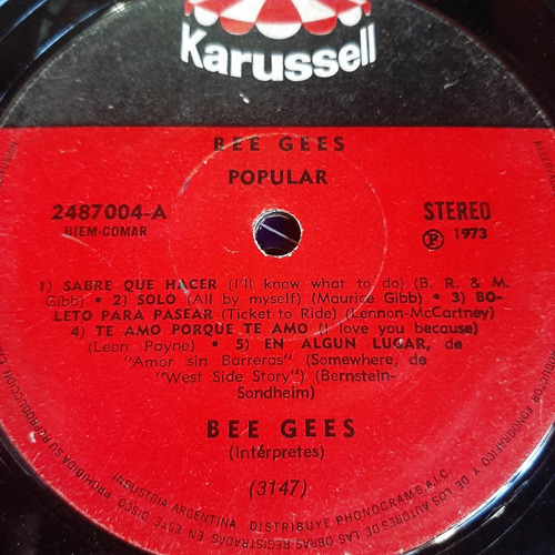 Sin Tapa Disco Bee Gees Popular Bi0