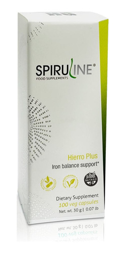 Spirulina + Acido Folico + Hierro + Vitamina C 100 Capsulas