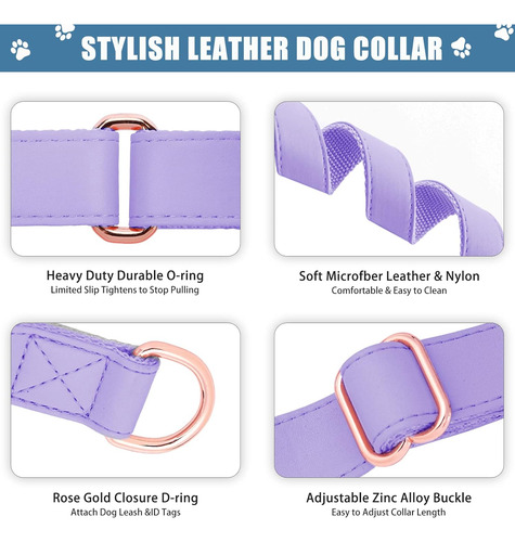 Collar De Perro De Cuero Suave Martingale -...