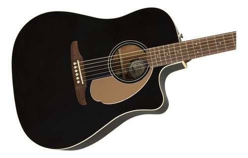 Imagen 4 de 5 de Guitarra electroacústica Fender California Redondo Player jetty black