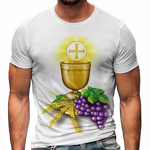 Camiseta Católica Eucaristia Primeira Comunhão A