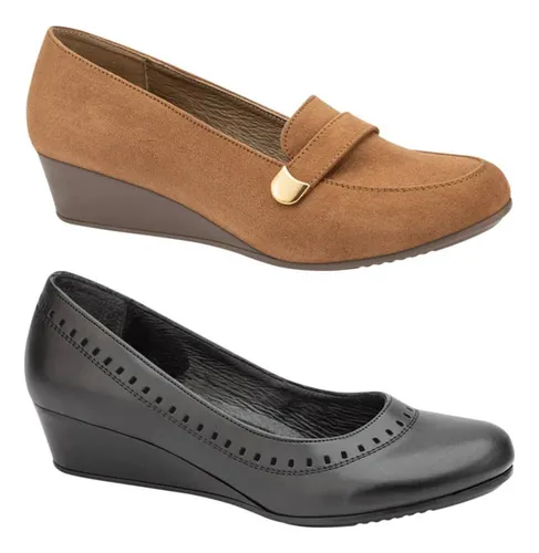 Zapatos Plataforma Mujer Kit 2 Pares Marca Shosh Modelo 4007