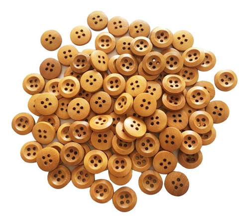 100 Piezas Botones De Madera Botones Artesanales Botones
