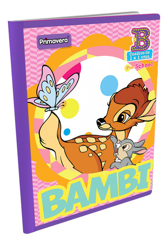 Cuaderno Cosido Pre-school B Bambi Mariposa