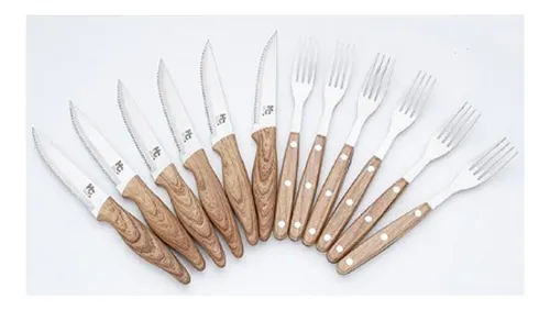 Set Cubiertos Cuchillo Y Tenedor 12 Piezas, Especial Asados