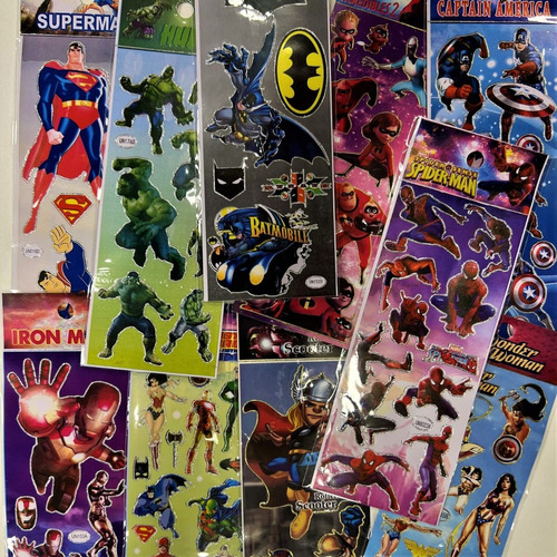 Stickers Infantiles X 50 Planchas De Super Heroes / M11