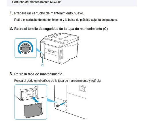 Canon Mc-g01 Cartucho De Mantenimiento Para Gx6010 Facturado