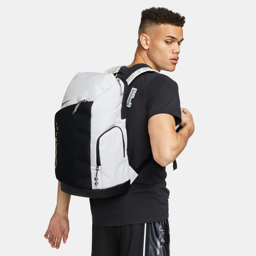 Mochila 32(l) Nike Hoops Elite Color Blanco/Negro/Oro metalizado Talla UNIT