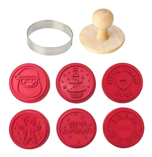 Juego Cocina 6 Sello Silicona Para Galleta Navidad Mango