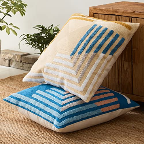 Funda De Cojín Decorativo Con Flecos Geométricos Boho De ALG
