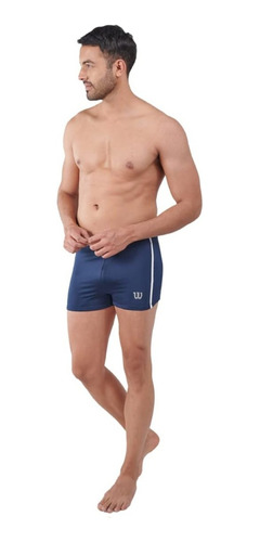 Traje De Baño Short Corto Wilson Hombre Azul