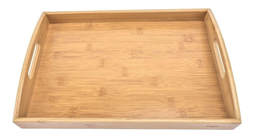 Imagen 4 de 10 de Juego Set 3 Bandejas Bambu Madera Servir Manija Asa Desayuno