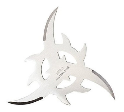 Imagen 4 de 6 de Set 3 Pzas Shuriken Estrella Ninja 10 Cms Full 3 Puntas