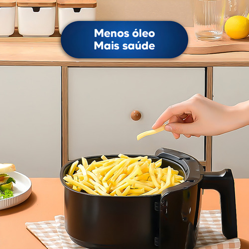 Fritadeira Sem Oleo Air Fryer Facil E Rapido 5 Litros 1450w 127v Rfe:7104 Coleção Crystal Lumi