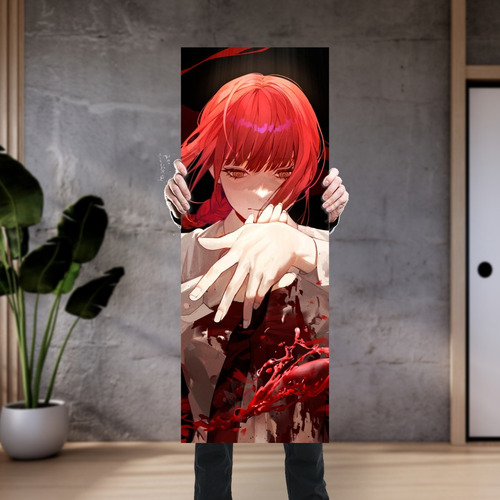 Cuadro Grande Anime Chainsaw Man Makima Sangrienta