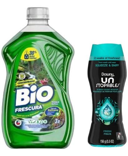 Detergente Bio Frescura 3l 1 Unidad + Perfume Perlas Downy