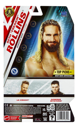 Figura De Acción Mattel Wwe Top Picks De Seth Rollins, 6 Pul