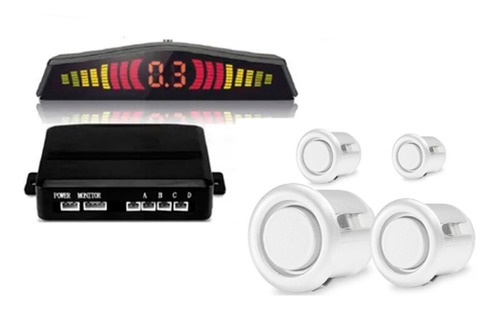 Sensor De Ré Estacionamento 21mm Cor Branco Universal Top