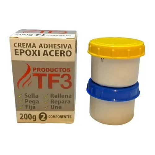 Erpox Acero Adhesivo Epoxi En Pasta Tf3 X 200gr. X 12 Uni