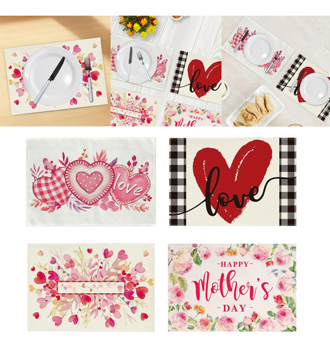 4x Manteles Individuales Para Fiestas, Manteles Para Cena,